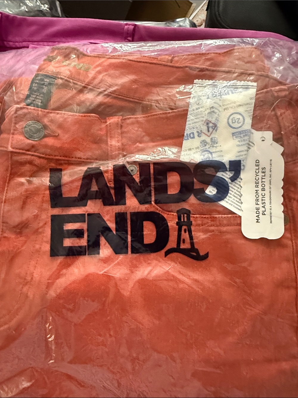 Lands’ End straight ankle Jean- sun red Women’s 18W